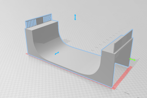 patim parque 1 10 deco deriva rc pista escala Pandora barreira parede 3d print model - Mito3D