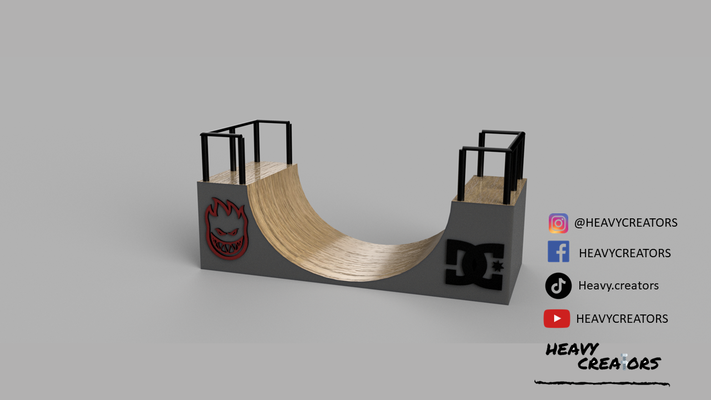 patinar rampa patineta patinetas confiscado 3d print model - Mito3D