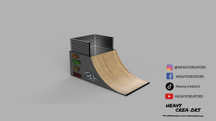 skate simple ramp skateboard skateboarding patineta patinetas rampa rampas de 3d print model - Mito3D