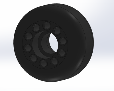 skate wheel 3dprint flexible 3d print model - Mito3D