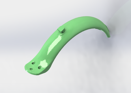 Skateboard Fender Affe Kotflügel Schlittschuh bewachen Rad 3d print model - Mito3D