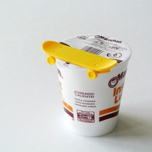 skateboard shaped cup-noodle lid holder home 3d print model - Mito3D
