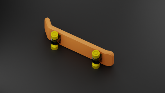 planche roulette jouet impression endroit pépin mini modèle patin faible poly art 3d print model - Mito3D