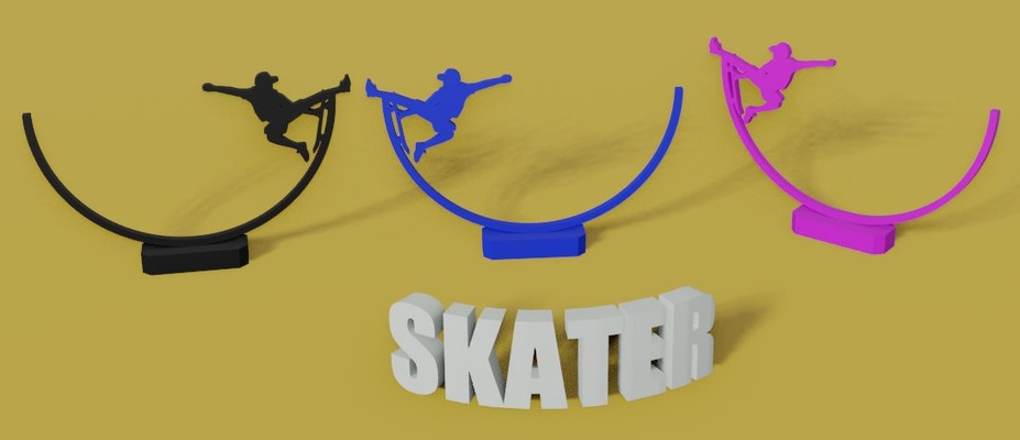 skatista casa esporte decoração 3d print model - Mito3D