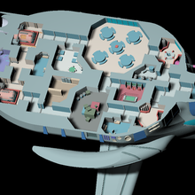 schuften skaliert us Fiktion fiktiv Innersloth scale Rahmen Modell sci fi Wissenschaft scifi Schiff Platz Raumfahrzeug 3d print model - Mito3D