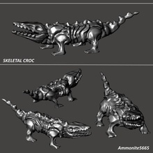 iskelet timsah hayvan oyuncak Sanat heykel hayat Şirin yaratık canavar Chibi anime karikatür şifreli kripto kimlik fosil cadılar bayramı fantezi korkutucu ürpertici iblis şeytan şeytani ruh 3d print model - Mito3D