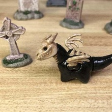 squelettique pièces miniature articulé dragon Balle bjd Halloween posable squelette effrayant jouet animaux 3d print model - Mito3D