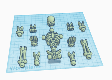 iskelet Skelleton kolaylaştırmak eğlence harika yapıcı mase 3d print model - Mito3D