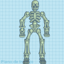 Skelett Kunst Knochen Kadaver 3d print model - Mito3D