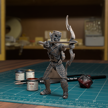 skeleton 009 - pre-supported game dnd miniature minis dungeons dragons 32mm tytantroll miniatures patreon bow arrow archer drawn 3d print model - Mito3D