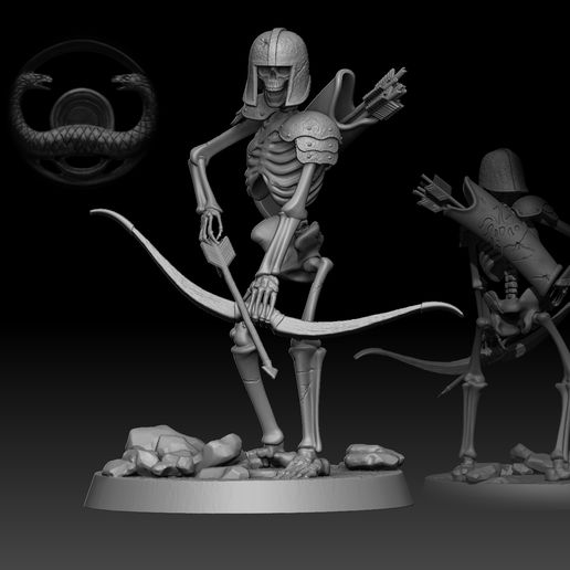squelette archer 3D print model - Mito3D