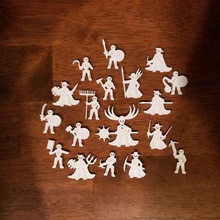 skeleton army recruits undead townsfolk game boardgame dungeons dragons flatminis meeple meeples meepleverse skeletons toy accessories 3d print model - Mito3D