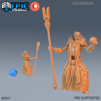 skeleton army warlock dnd miniature tabletop miniatures gaming monster 3d model rpg dndminis stl file game epic-miniatures dndminiatures 3dprint 3dminiature printedminis 3dprinting dungeon fantasy roleplaying dragon warrior undead pre-supported 3d print model - Mito3D