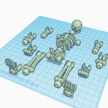 skeleton articulated functionalnal stl game poly art deco toy trend 3d funcionnal bones 3d print model - Mito3D