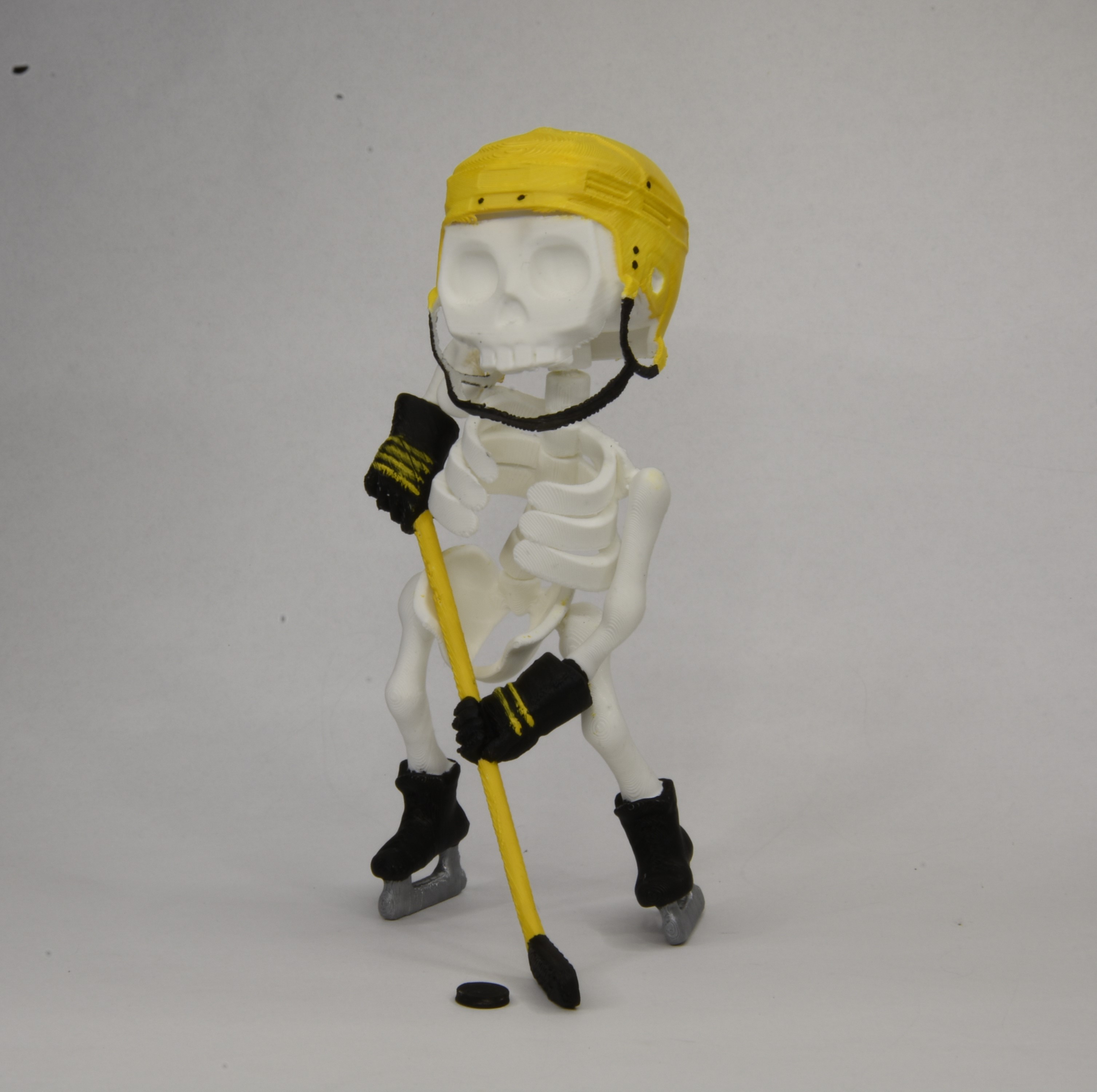 skeleton articulated hockey flexi skull field player flexible 3D print model - Mito3D