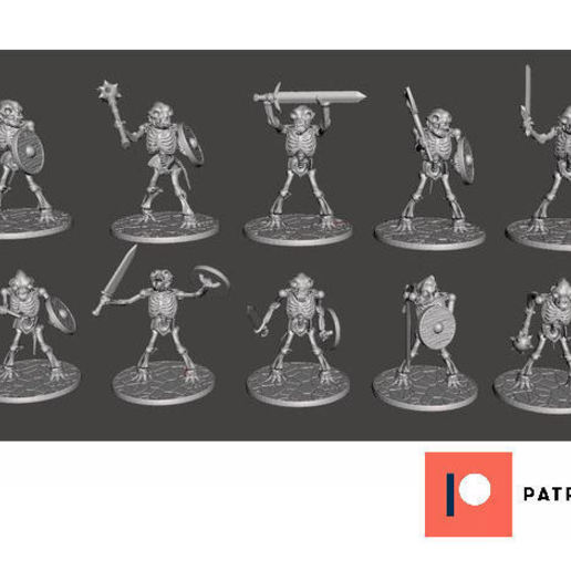 Skelett Tiermenschen-Krieger - Nahkampf-dog soldiers Spiel Spiele warhammer wargaming wargames wargame warband Untoten Schädel miniaturen der Miniatur mini Abbildung fantasy dnd Sammlung Tiermenschen 28 3D print model - Mito3D