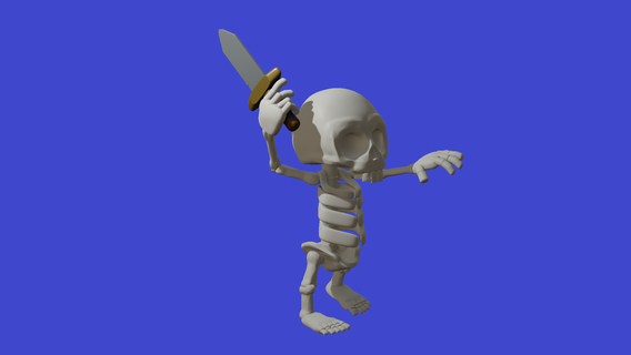 scheletro scontro regale figura arte collezionabile Giochi mini 3d print model - Mito3D