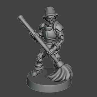skeleton cleaner Game thumbnail board games dnd go to miniatures fantasy heroic scale undead 3d print model - Mito3D