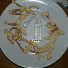 esqueleto cortador de biscoito feito com 7 anos idade menina a casa cookie cookies galleta cozinha jantar 3d print model - Mito3D