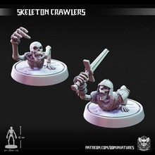 skeleton crawlers game skeletons dungeongsanddragons dnd d&d undead miniature minis dungeondog dungeondogminiatures ttrpg rpg 3d print model - Mito3D