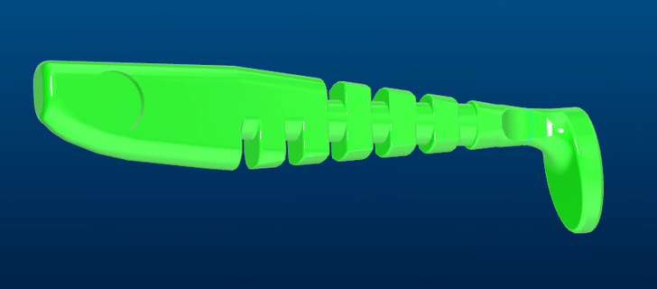 iskelet Balık tutma cezbetmek kepçe plastisol enjeksiyon yem yumuşak zander turna balığı bas eylemleri kalıp sıvı silikon 3d print model - Mito3D