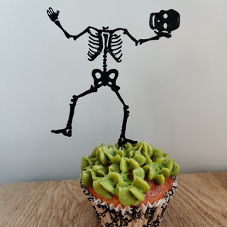 skeleton halloween cupcake topper cupcakes muffins food decoration table muffin props 3d print model - Mito3D