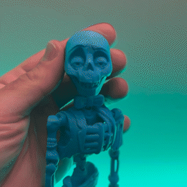 squelette Halloween print in place flexi articulé soutiens nécessaire jouets jouet unjouets personnage 3d print model - Mito3D