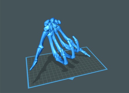 Skelett Hand aufhängen lose Halloween gruslig Schlüsselbund 3d print model - Mito3D