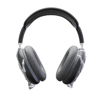 esqueleto mão fones ouvido airpods max anexos esculturas música Iphone maçã cobrir bainha 3d print model - Mito3D