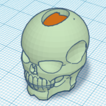 skeleton head pen holder various range useful thing tip 3d print model - Mito3D