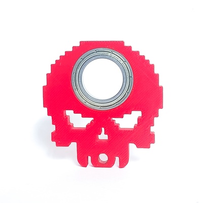 skeleton keychain spinner karambit bearing 3d print model - Mito3D