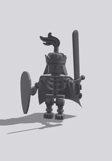 skeleton king - l ego minifigure toy 3d print model - Mito3D
