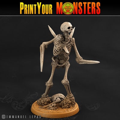 esqueleto terra of ossos apoiado emmanuel solte printyourmonsters suporte 3d impressão 3d print model - Mito3D