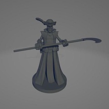esqueleto mini guadaña pirata sombrero huesos 3d print model - Mito3D