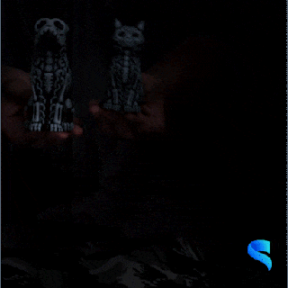 squelette animal compagnie figurines art dia los morte journée offre Mexique culturel sucre crâne 3d print model - Mito3D