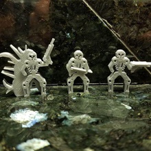 skeleton robot meeples game toy accessories terminator scifi science fiction necron miniatures meeple tokens board games 3d print model - Mito3D