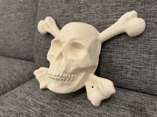 esqueleto cráneo decoración moda víspera santos firmar miedo pirata colgar hueso piratas 3d print model - Mito3D