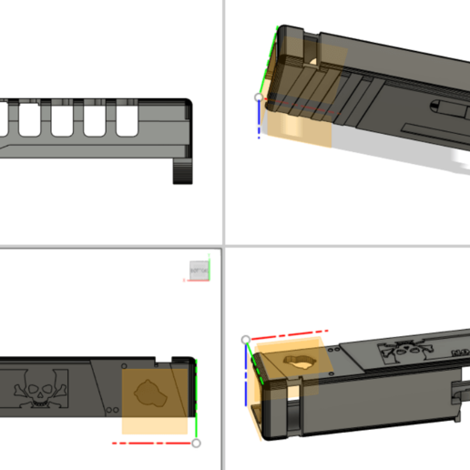 scheletro diapositiva g18c softair 3D print model - Mito3D