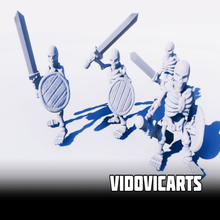 Skelett Krieger Kunst dd tot dnd Dungeons Drachen Nekromant Skelette Schädel Untote Vidovic vidovicarts Wargaming Zombie Modelle 3d print model - Mito3D