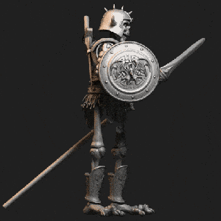 skeleton warrior masters universe 7 12 inches articulated he-man skeletor hordak skull 3d print model - Mito3D
