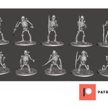 guerreros esqueleto longbow x 10 poses juego juegos xwing miniaturas warhammer muertos vivientes el cráneo las en miniatura figura de la fantasía no molestar ejército 28mm 3d print model - Mito3D