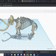 esqueleto wolley mamut de la arquitectura historia el estatua animal 3d print model - Mito3D