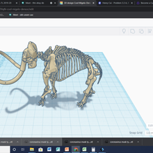 skeleton wolley mammoth architecture history statue animal 3d print model - Mito3D