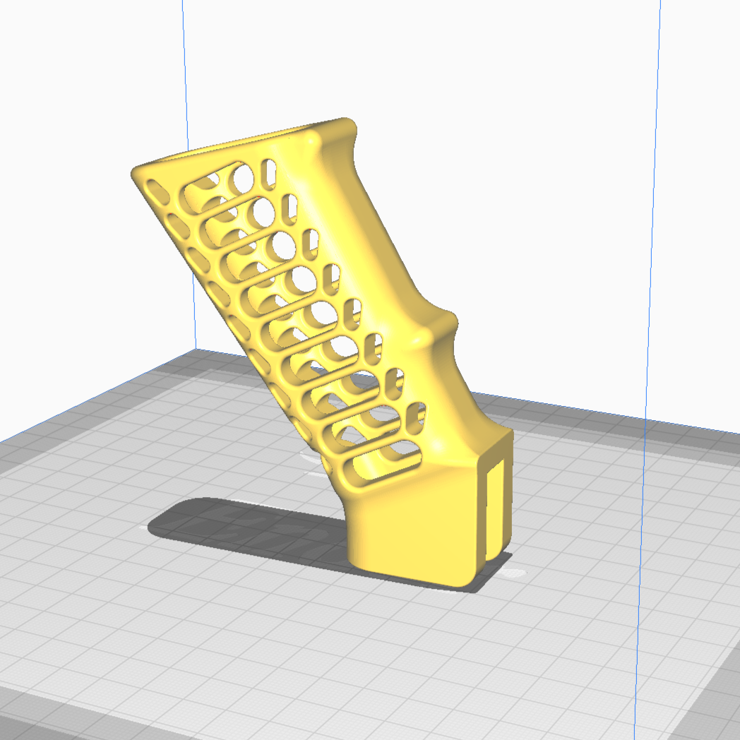 skeletonized flat slot grip ar parts 3D print model - Mito3D