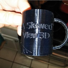 skewed view 3d mug home 3d print model - Mito3D
