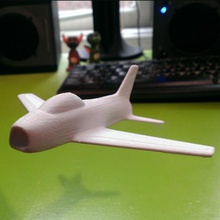 skewer fighter jet f-86 sabre game 3d print model - Mito3D