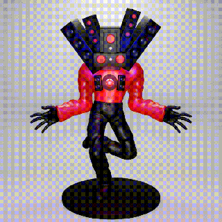 skibidi toilet titan speakerman dynamic pose 3d fan art tv man g-man tvman cameraman war model 3d print model - Mito3D