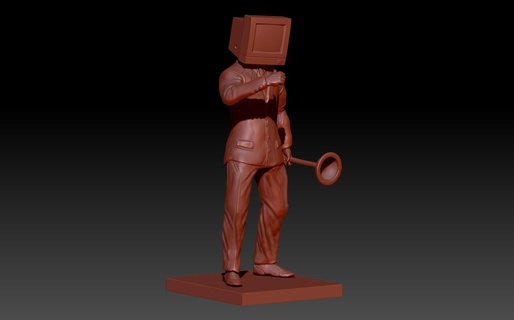 skibiditoilettelevision man Art skibiditoilet cameraman 3d print model - Mito3D