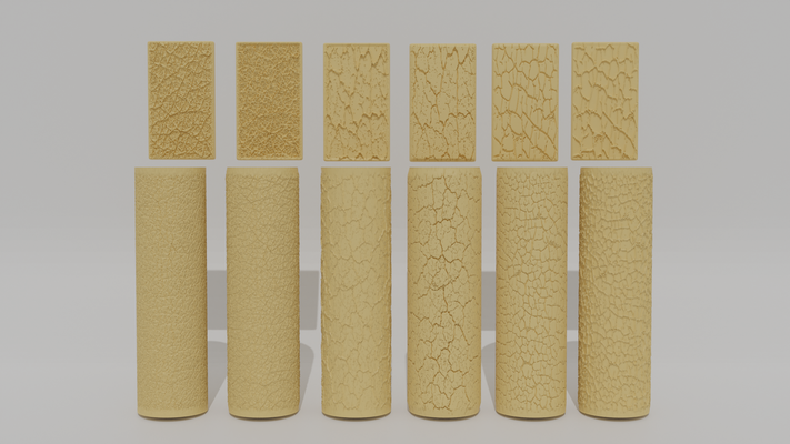 haut textur walzen pack fimo walze sculpey polymer lehm weihnachten ergänzen schmuck werkzeug te polym re liebe liebhaber valentinstag herzen thematisch texturierung 3d print model - Mito3D