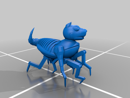 widget paillettes robot gardon chien miniature dnd dnd mini dnd miniature créatures 3d print model - Mito3D